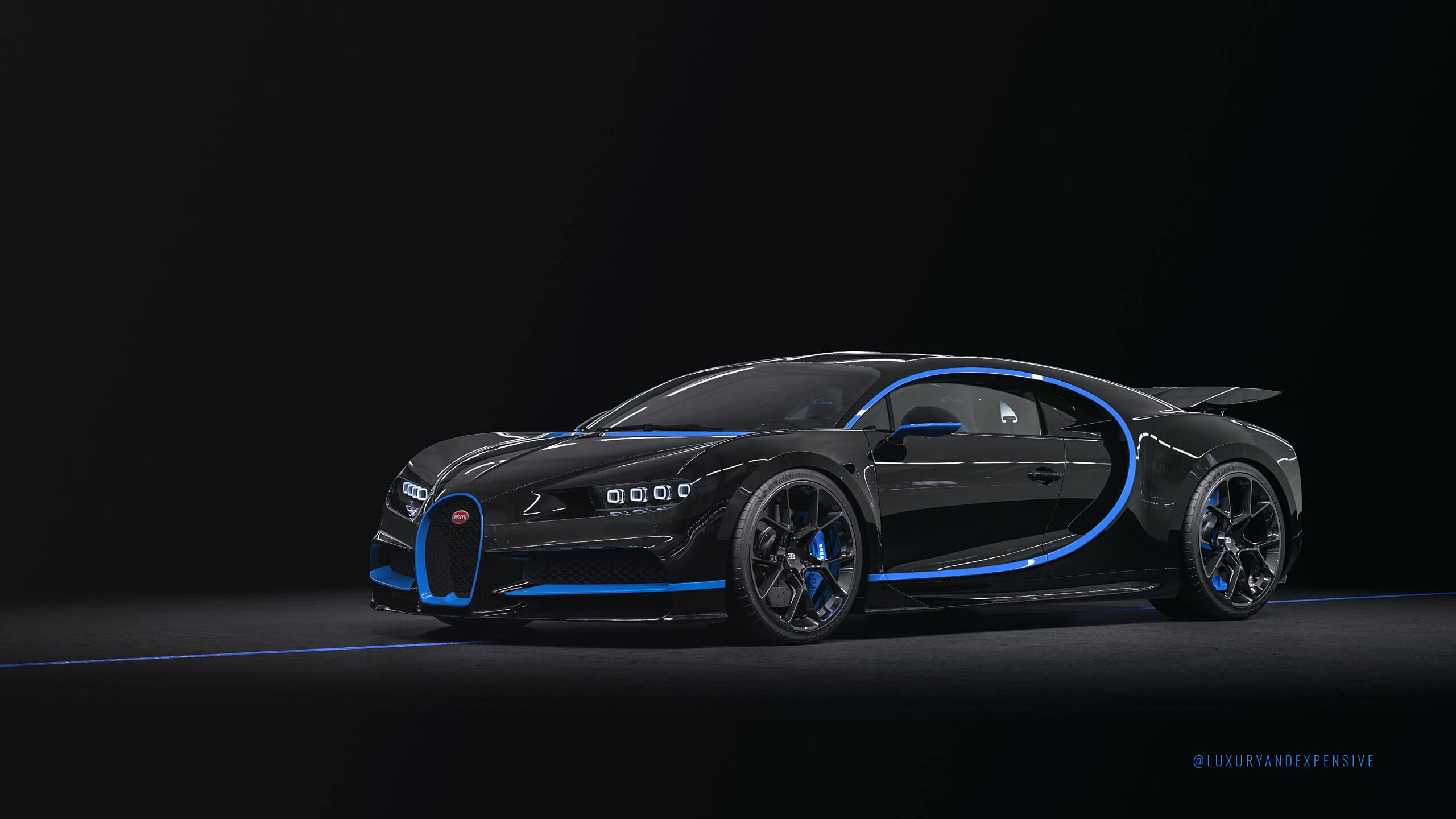 Chiron in Bugatti Sport -Auslieferungskilometer schwarz