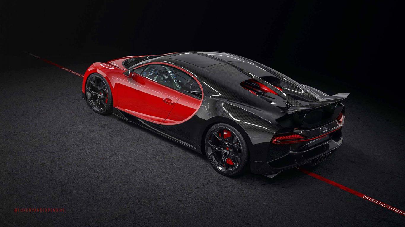 Bugatti Chiron Sport - red - 600 km - Sky View Roof