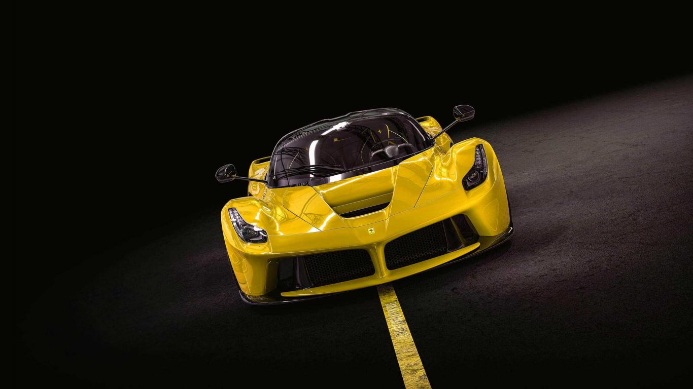 Ferrari LaFerrari - yellow, like new, black wheels